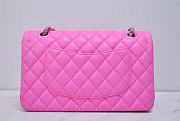 Chanel Flap Bag Medium Neon Hot Pink Silver Hardware - 2