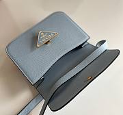 Prada Saffiano Leather Shoulder Bag 22 Celeste Blue - 5