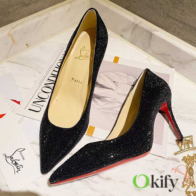 Christian Louboutin Kate Strass Full Black Diamond  - 1