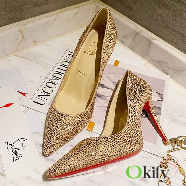 Christian Louboutin Kate Strass Full Gold Diamond - 1