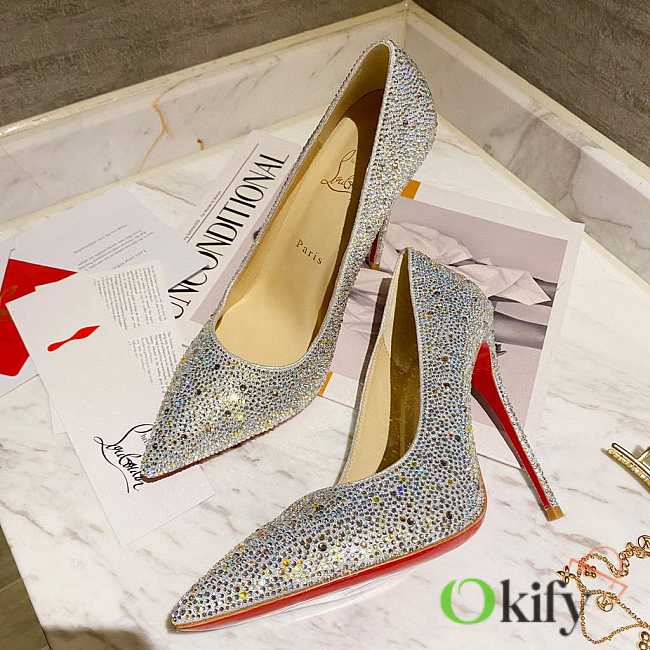 Christian Louboutin Kate Strass Full Silver Diamond - 1