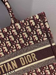 Dior Book Tote 36 Red Dior Oblique Embroidery M1286 - 4