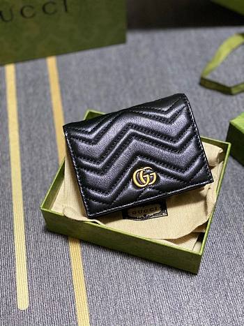 Gucci GG marmont wallet 11 black leather