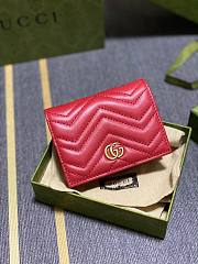 Gucci GG marmont wallet 11 red leather - 1