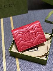 Gucci GG marmont wallet 11 red leather - 2