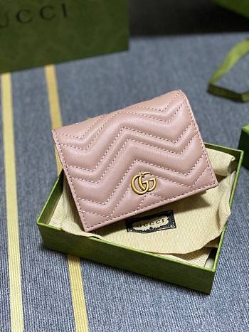 Gucci GG marmont wallet 11 pink leather