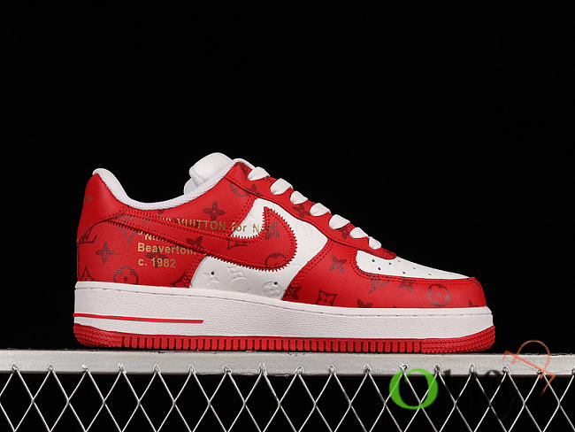 Louis Vuitton Nike Air Force 1 Low Red - 1