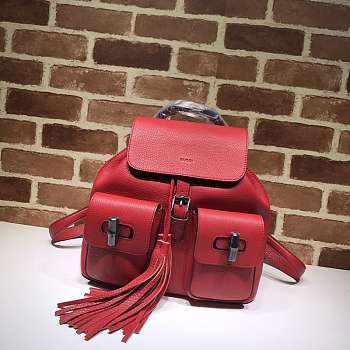 BagsAll Gucci Bamboo Red Backpack 2304