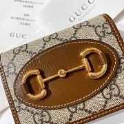 Gucci Horsebit 1955 Wallet Ophidia Brown - 2