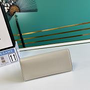 Gucci Broadway Leather Clutch 25 Tiger In White 10384 - 4