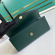 Gucci Broadway Leather Clutch 25 Tiger In Green 10385 - 5