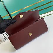 Gucci Broadway Leather Clutch 25 Tiger In Wine Red 10386 - 4