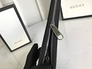 Gucci GG embossed zip around wallet 19 black leather 10387 - 6