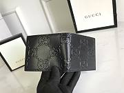 Gucci GG embossed wallet 12 black leather 10388 - 6