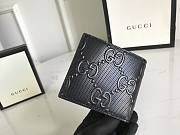 Gucci GG embossed wallet 12 black leather 10388 - 5