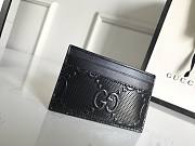 Gucci GG embossed card holder black leather 10389 - 3