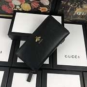 Gucci Long Wallet 19 Black Calf Leather - 1