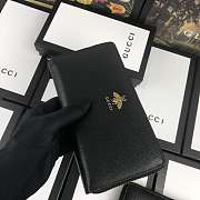 Gucci Long Wallet 19 Black Calf Leather - 5