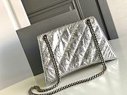 Balenciaga Crush Medium 30 Chain Bag Quilted in Metallic Silver - 6