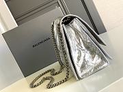 Balenciaga Crush Medium 30 Chain Bag Quilted in Metallic Silver - 5