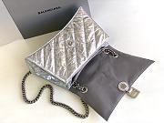 Balenciaga Crush Medium 30 Chain Bag Quilted in Metallic Silver - 4