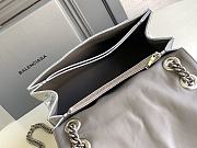 Balenciaga Crush Medium 30 Chain Bag Quilted in Metallic Silver - 3