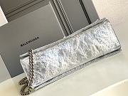 Balenciaga Crush Medium 30 Chain Bag Quilted in Metallic Silver - 2