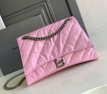 Balenciaga Crush Medium 30 Chain Bag Quilted in Pink