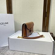 Celine Medium Triomphe 19.5 Brown Leather - 6
