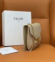 Celine Teen Chain Besace Triomphe 24.6 Beige Shiny Calfskin - 2