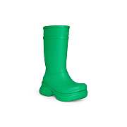 Okify Balenciaga 45mm Green Crocs Rubber Boots  - 1