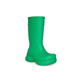 Balenciaga 45mm Crocs Rubber Boots Green