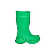 Okify Balenciaga 45mm Green Crocs Rubber Boots  - 2