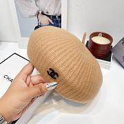 Chanel beige wool beret painter hat - 4