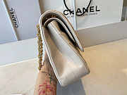 Chanel Flap Bag Medium 25 Chevron Lambskin White/Gold  - 4