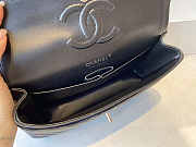 Chanel Flap Bag Medium 25 Chevron Lambskin Black/Silver - 5