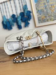 Chanel 19 Shopping Bag 41 White Lambskin - 2