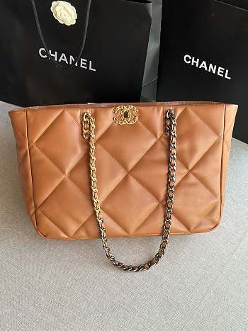 Chanel 19 Shopping Bag 41 Caramel Lambskin