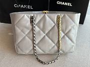Chanel 19 Shopping Bag 41 Gray Lambskin - 5