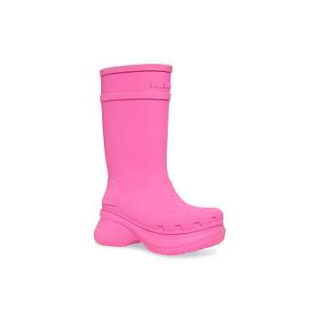Balenciaga 45mm Crocs Rubber Boots Pink