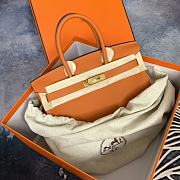 Hermès Birkin Togo Orange/ Gold 25cm - 5