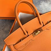 Hermès Birkin Togo Orange/ Gold 25cm - 4