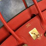 Hermès Birkin Togo Red/ Gold 25cm - 3