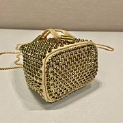 Prada Embellished Satin Mini Pouch 12 Gold - 2
