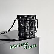 Botega Veneta Small 18 Cassette Bucket Bag Black - 1