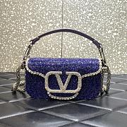 Valentino Garavani Locò Small 20 Purple Crystal VLogo - 1