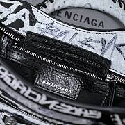 Balenciaga Neo Cagole City Handbag 26 Graffiti in Black   - 6