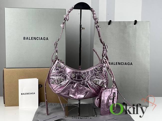 Balenciaga Le Cagole XS Purple Material Lambskin 5554 - 1