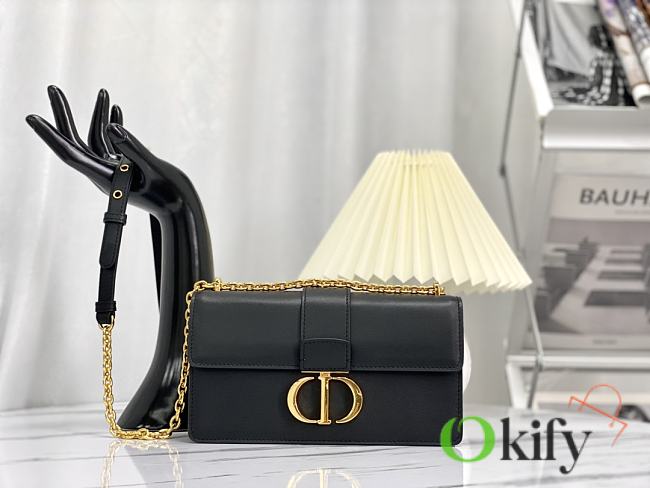 Dior 30 Montaigne Box 21.5 Black Calfskin 9207 - 1