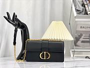 Dior 30 Montaigne Box 21.5 Black Calfskin 9207 - 1